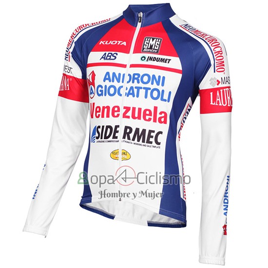 Androni Giocattoli Ropa Ciclismo Culotte Largo 2015 Hombre Mangas Largas Blanco